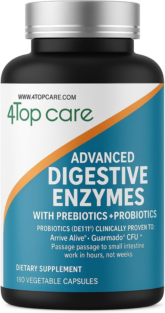 H4U Dgestive Enzymes: Ultimate Health Solution Probiootit, Prebiootit, ja Enzymes sekä naisten että miesten. Tämä kasvissyöjä Dgestive Enzyme täydentää sisältää 180 kapselia.