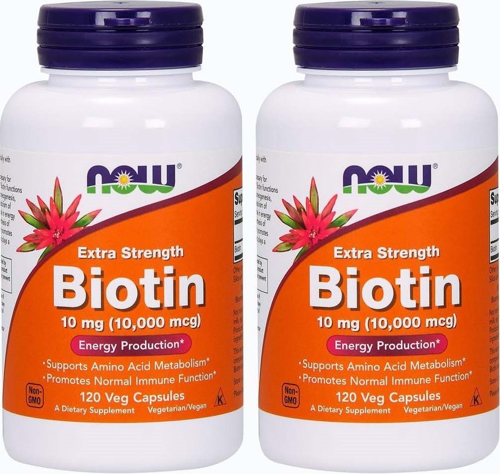 Now Foods Biotin 10 mg Extra Strength 120 V Caps, 2 kpl pakkaus