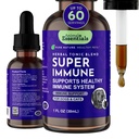 Animal Essentials Super Immuuneja koirille ja kissoille - Immuunijärjestelmän tuki täydentää, Echinacea, Eleuthero, Olive Leaf Extract, Liquid Drops - 1 Fl Oz