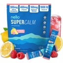 Nello Supercalm Powdered Drink Mix, Vadelma sitruunamehua, L Theanine, Ksm-66 Ashwagandha, Magnesium Glycinate, D-vitamiini 3, Lisäravinteet rentoutumista & Focus, Ei sokeria, Ei GMO, On The Go, 20 Ct