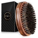 BFWood Boar Bristle Partaharja - Black Wood Walnut Military Style, Miesten Puinen Viiksiharja