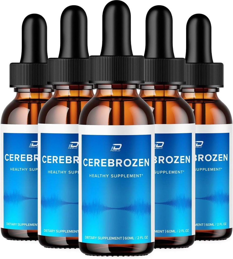 Cerebrozen Tinnitus korvatipat - Cerebrozen 24, Cerebrozen Liquid Drops, Cerebrozen Reviews, Cerebrozen Drops for Ear Relief (5 Pack - 300 ML)