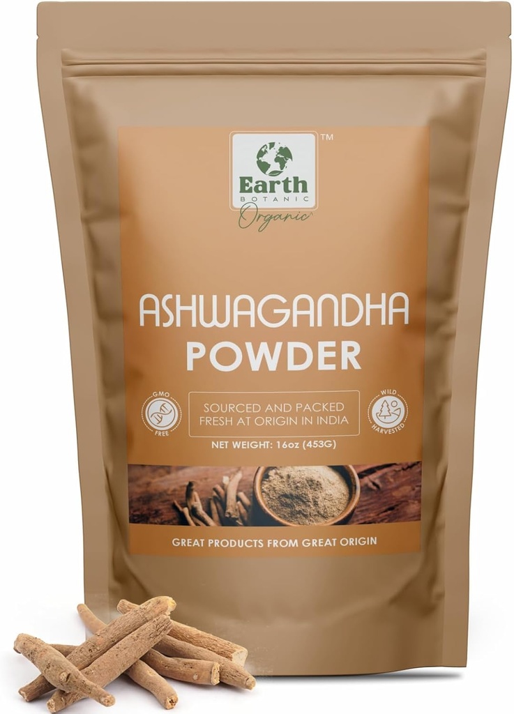 Ashwagandha Root Powder 453g (16 oz) - Ei muuntogeenisiä organismeja & gluteeniton - Withania Somnifera Lähde: Intia (Pack of 1)