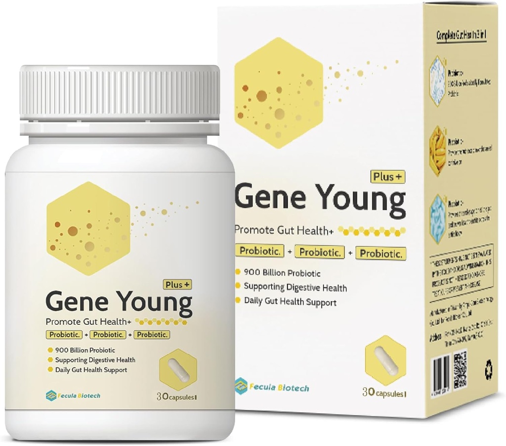 Synbiootti Gut Healthille 3-in-1 Päivittäin Prebiootti, Probiootti, Postbiootti Ruoansulatuselimistölle, bloat & Immuunituki 30 kapselia