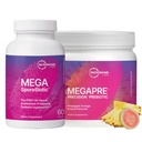 Mikrobiome Labs MegaSporeBioottinen (60 kapselia) + MegaPre (5,5 oz jauhe) Probiootti Prebiootti Bundle - Spore-Baseed Probiootti Prebioottikuitujauhe