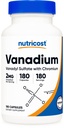 Nutricost Vanadium + Kromi 2 mg 180 Kasvissyöjäkapselit - Gluteeniton, ei-GMO - Vanadium Supplement