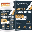 Probiootit miehille, 500 miljardia PMY & 12 kanta Miesten probiootti, kurkuma, karpalo, Goji - Probiootit digestiiviselle terveydelle, Gut, immuuni ja turvotus, eturauhasen ja virtsateiden terveys, 60 kapselia