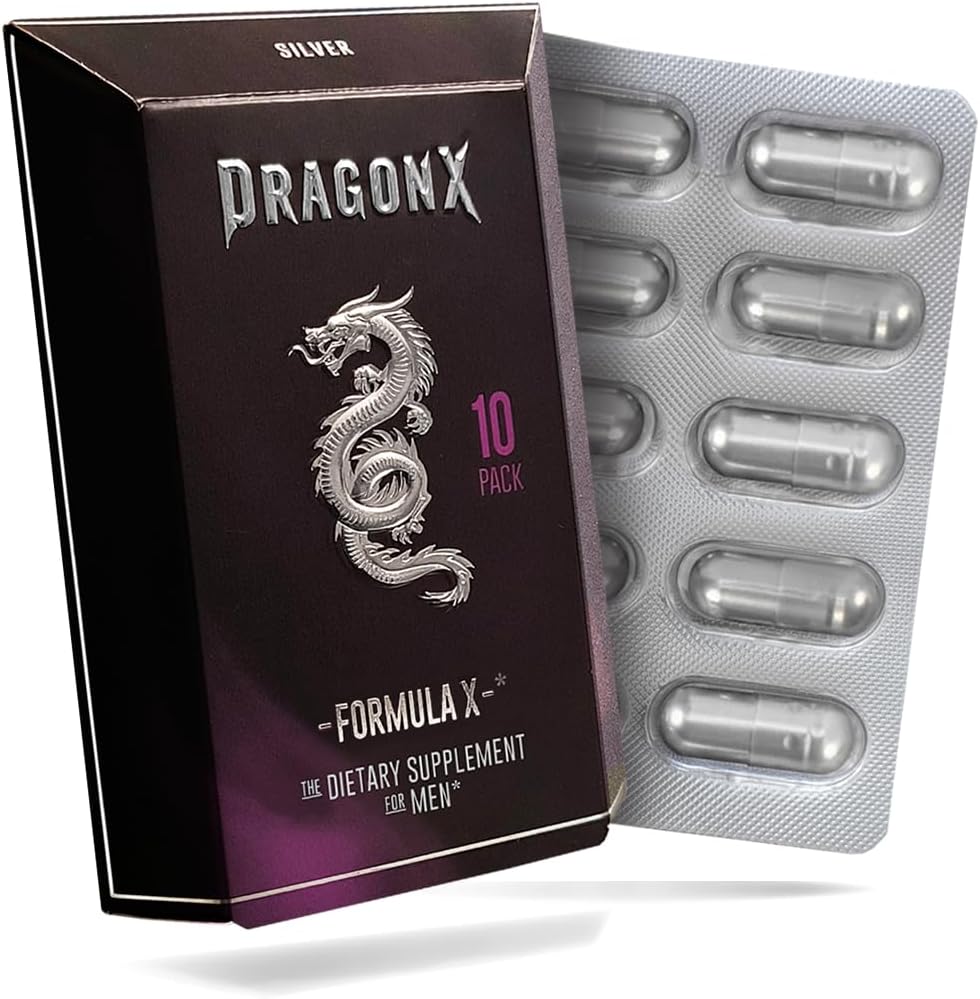 DRAGONX Silver Mies täydentää kestävyyttä, voimaa, energiaa, kestävyyttä ja ajaa. Nopeasti vaikuttava, pitkäikäinen Formula 10 kapselia