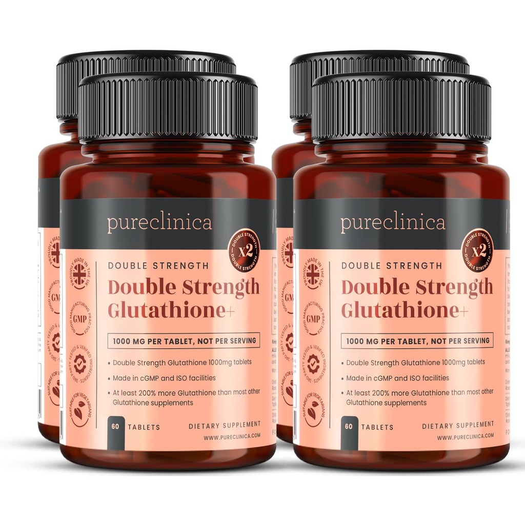 Glutatione 1000 mg x 240 tablettia (4 pullon 60) - w/500 mg Glutatione, 300 mg ALA ja 200 mg VIT C tablettia kohti