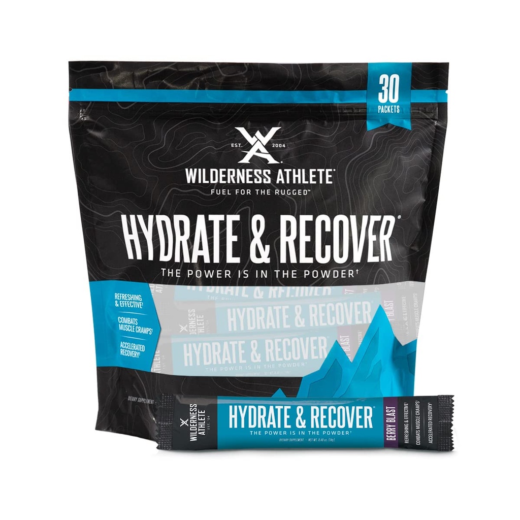 Wilderness urheilija - Hydrate & Recover ... Liquid Hydration Packets Electrolyte Drink Mix - Palauta Faster Bcaas - 30 Yksittäinen tarjoilu Hydrate Packets (Berry Blast),0.49 Ounce (Pakkaus 30)