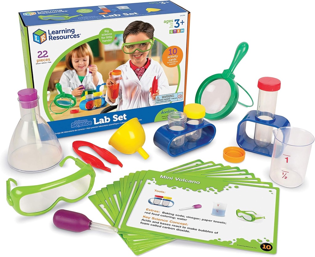 Learning Resources Primary Science Lab Activity Set - Kokemuksia lapsille, Kemia lelu, Esitä Play, STEM Projektit, Classroom Must Haves, Opettajan tarvikkeet, Montessori Lahjat pojille ja tytöille