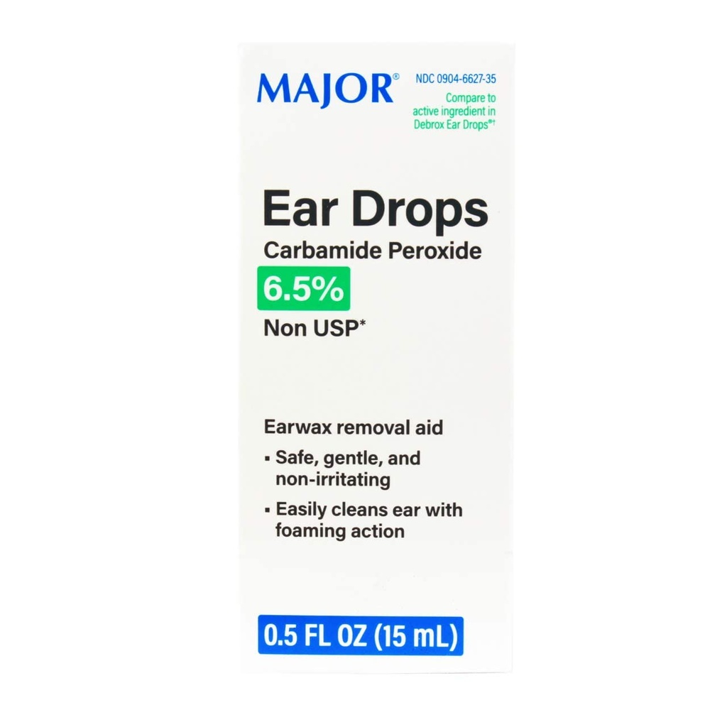 Major Pharmaceuticals 255984 Otic Ear Drop, Vertaa Debroxiin, 15 ml Volume, Boxed