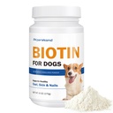 Biotiini koirille, tukee kiiltävä turkki ja terve iho, vahvistaa koiran kynnet, Biotin Powder täydennysosa koiran shedding, kuiva ihon helpotus koirille, 6 oz