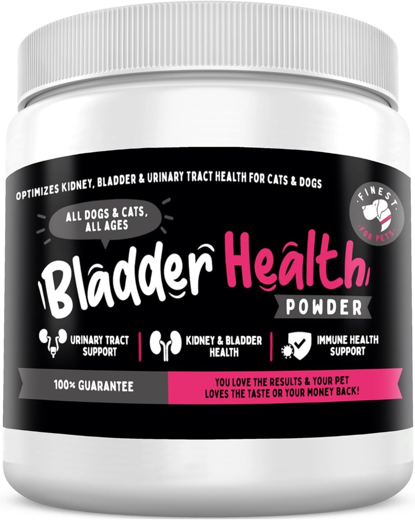 Finest for Lemmikkieläimet rakko Terveys Koira & Kissa UTI Remedy - Karpalo täydentää lemmikki, rakko, Munuaisten tuki ja virtsateiden Tract Health Powder with Cranberry & D-Mannose (120g - 120 Scoops)