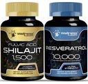 WELLNESS LABSRX Resveratrol-kapselit Shilajit Pure Himalayan -kapselien kanssa