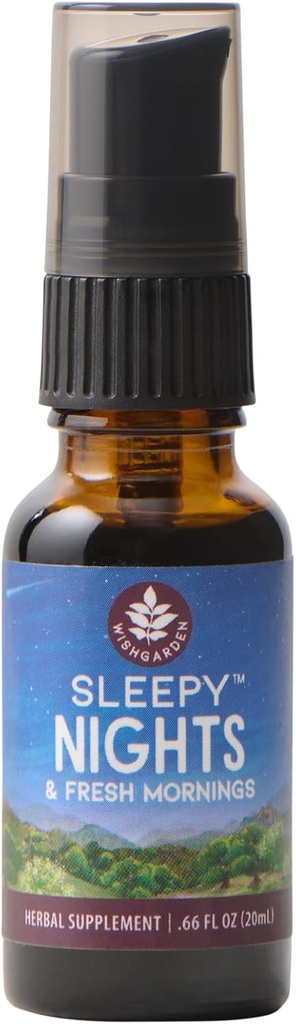 ToivoaGarden Yrtit Unekkaat yöt ja tuoreet aamut - Kaikki luonnolliset kasviperäiset unilääkkeet Tincture, Organic Sleep Supplement w/Passionflower, Humala & Scullcap, Tukee Syvää unta & Terveet uni syklit, .66oz