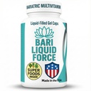 Bari Liquid Force One a Day Bariatric Multivitamiini kanssa rautaa ... Nopea absorptio Gel Caps mahalaukun hiha, ohitus, Duodenal Switch ... Superfood Blend - Bariatric on oltava naisille ja miehille