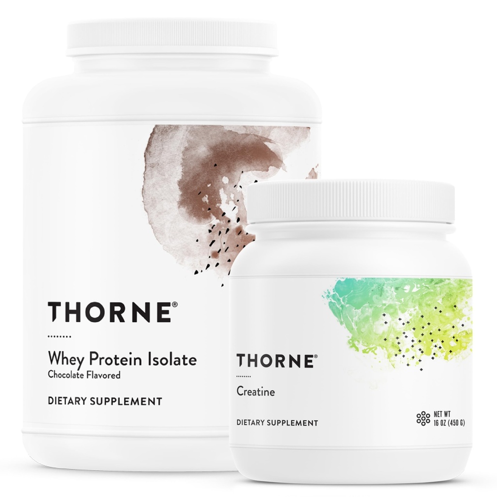 THORNE - Performance Heraproteiini Isolate & Creatiini Combo - Boost lihasten tuki ja energia - NSF Sertifioitu urheilu - 30-90 Tarjoilut