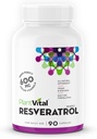 Plantvital Resveratrol 600mg - 90 Vegan Resveratrol kapselit - High Puhtaus Trans Resveratrol täydennysosa - antioksidantti - ei-GMO, Gluteeniton