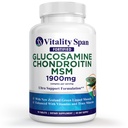 Glukosamiini Chondroitin Advanced Joint Support Tripple Strength kanssa Sinkki ja kupari, Joint Supplement for Miehet ja naiset varten Cartilage ja yhteinen terveys, valmistettu Yhdysvalloissa, 90 Veg tablettia