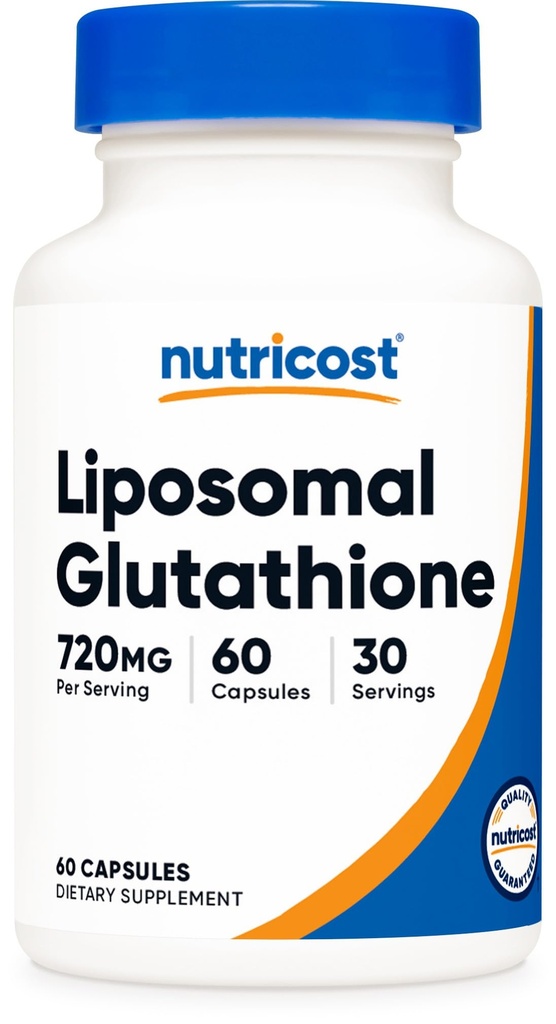 Nutricost Liposomal Glutatione Supplement 60 kapselia, 720 mg per Serving - Vegaani, GMO-vapaa, 30 tarjoilua