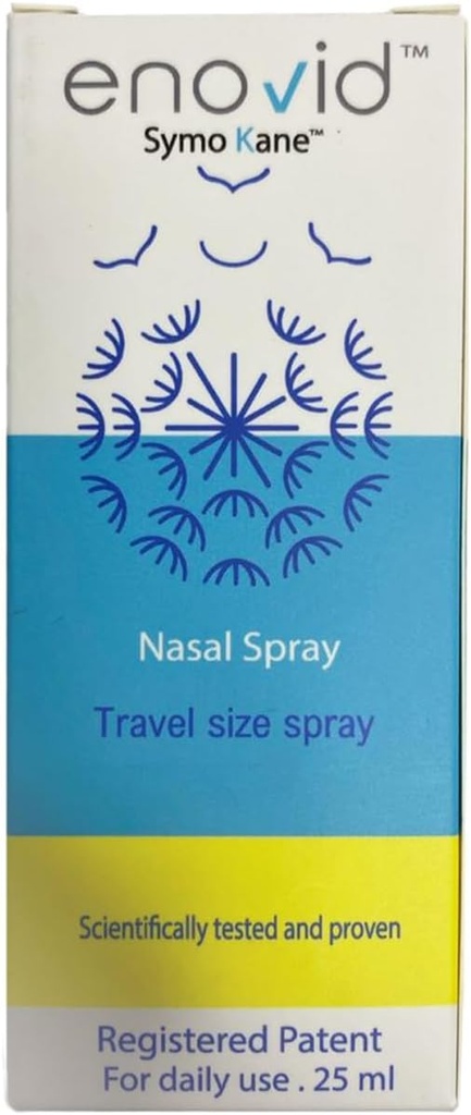 Enovid@ Natural and Revolutionary Protection Nasal Spray - 0.845 fl oz, Suuri päiväkäyttöön Matkan koko Spray, Kemiallinen, Julma-vapaa, Luotettu miljoonien maailmanlaajuisesti - Pakkaus 1