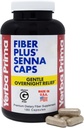 Yerba Prima Fiber Plus Senna Capsules, 180 greve - Gentle Overnight Relief, USA Made, Non-GMO, för kortsiktig användning för att återställa reglering