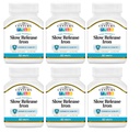 21st Century Slow Release Iron Tablets - 60 ct, 6 kpl pakkaus - toukokuu Vary