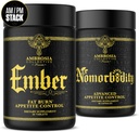 Ambrosia Nomorbidity Advanced Appetite Control & Ember Thermogenic Fat Burner | Kraftfull Hunger Management, Appetite Support & Fat Burning System med KSM-66 Ashwagandha, Garcitrin, CapsiMax TM, Afrika