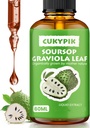 Mineral Supplements Soursop Graviola Leaf Extract Liquid Drop Plus Pure Botanical for Cell Support, Zzz & Antioxidant - Soursop Bitters Liquid, 2-4 månaders leverans, 2 Fl Oz