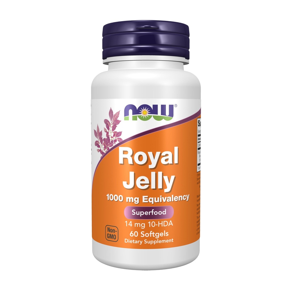 NYT Ruokalisät, Royal Jelly 1000 mg ja 10-HDA (Hydroksi-D-dekeenihappo), 60 Softgelia