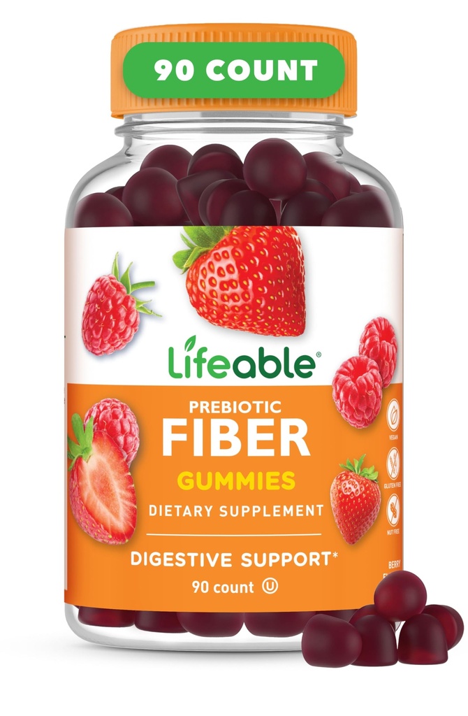 Elävät prebioottikuitu Gummies aikuisille ... 5g... Great Makukuitu Supplementti... Prebiootti Gummies for digestiivinen terveys...