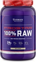Ultimate Nutrition RAW Whey Protein Concentrate Powder med inga tillsatta ingredienser eller smaker - 24 Gram Protein Per Servering med 5,5 Grams av BCAA, 2,2 pund, Osmakad