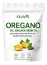 Oregano Softgels, Oregano Oil with Black Seed Oil Promotes Seasonal Immune Health and Harnesses, Oregano Oil Supplement Kapselit, Ei-GMO, Gluteeniton, 300 Softgel Kapselit Ruokalisä