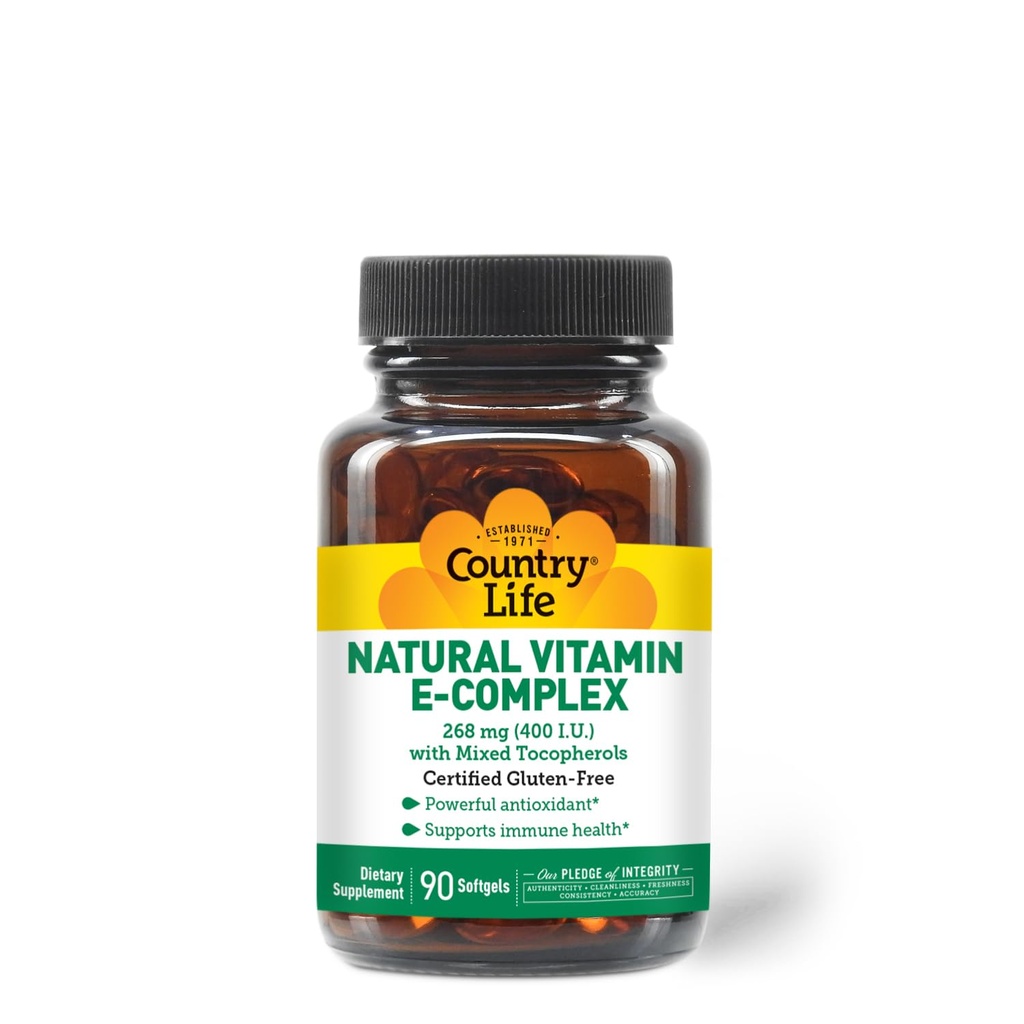 Maa Life-vitamiini E-Complex 400 IU ...Luonnollinen sekoitettu tokoferolit... Antioksidantti ja immuuni tuki............