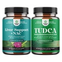 Bundle of Liver Support Supplement with NAC for Liver Cleanse and Advanced Bile Salt TUDCA täydennysosa Sappirakko Munuaisten ja maksan tuki