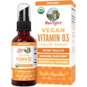 MaryRuth Organics Vitamin D USDA Organic | VIT D3 Liquid | Sugar Free | Liquid VIT D Spray Immune Support för vuxna och barn | Bone Health | Vegan | Gluten Free | Icke-GMO | 30 portioner