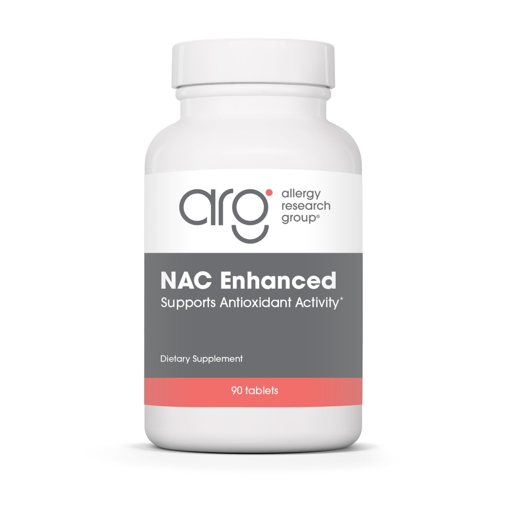 Allergy Research Group NAC Enhanced Supplement - N-asetyyli-L-kysteiini, Glutationi Precursor, tukee Immuunifunktio, Lima Clearance - 90