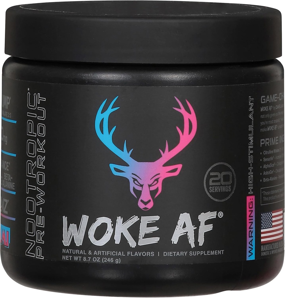 Heräsi Af Bucked Up Pre-Workout Powder, Enemmän energiaa, Miami, 333mg kofeiini, 20 tarjoilua