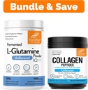 Sandhu's L-Glutaminpulver 100 portioner, 500g, 17,6 Oz, Stor storlek, 3 månader Supply & Collagen Peptides Powder | Stöder Muskel, Gut Health, Ungdomlig hud, hår, naglar och rörlighet