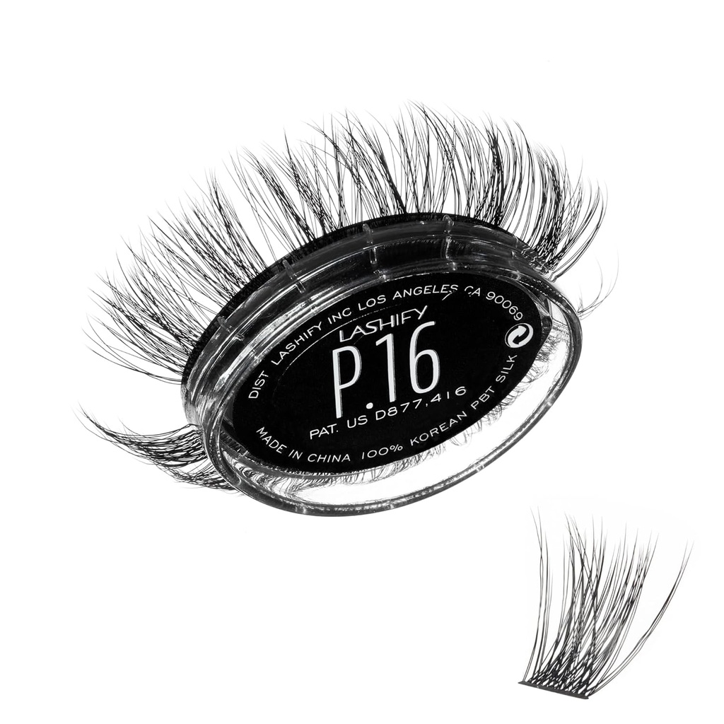 Lashify Plushy 16mm Gossamer Lashes musta, helppo DIY false Laches varten Voluminous Silti luonnollinen ulkonäkö