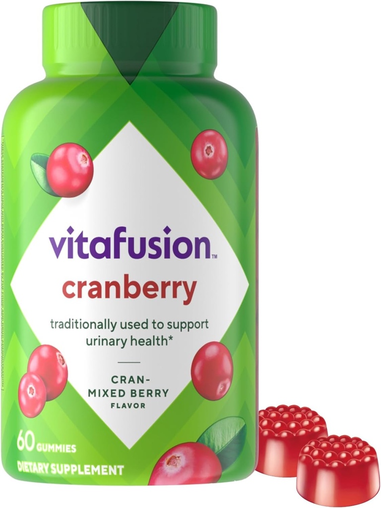 Vitafusion Cranberry Gummies för kvinnor, 500mg Cranberry Juice Concentrate per servering, 60c