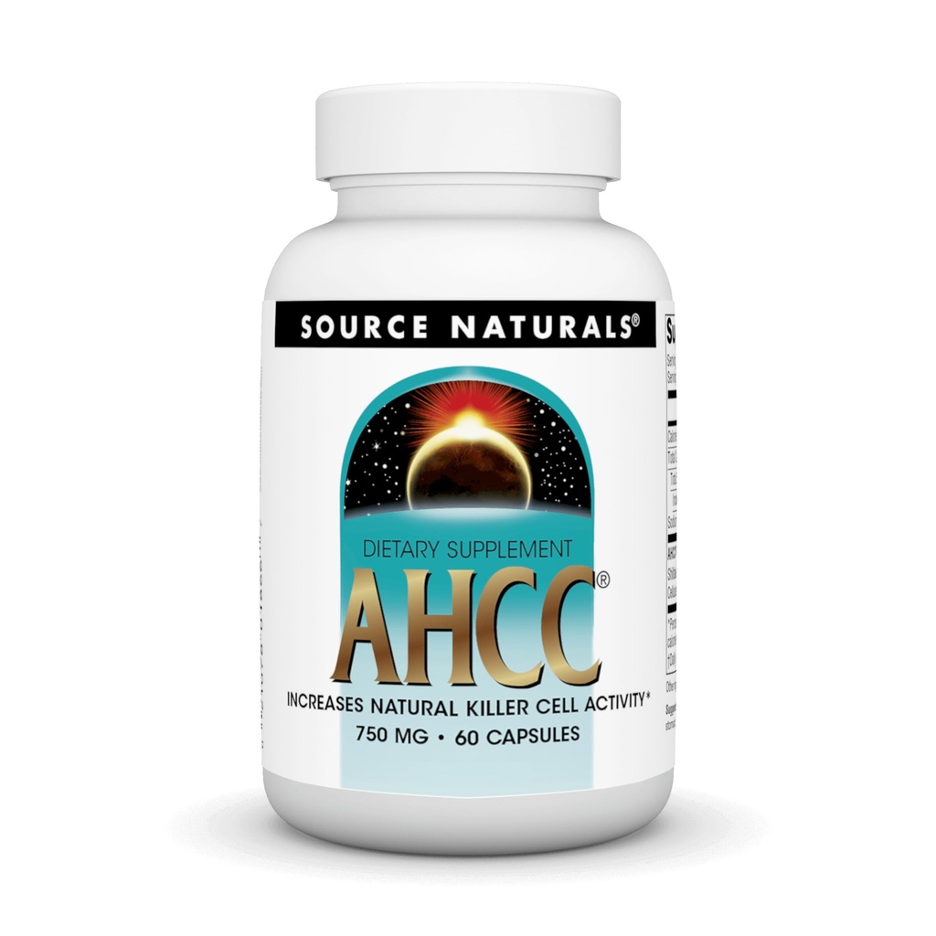 Källa Naturals AHCC 750 mg Ökar Natural Killer Cell Aktivitet * - 60 kapslar