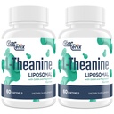 Liposomal L-Theanine 500 mg, Complex GABA 200 mg & Magnesium 100 mg, Extra Strength Supplement for Rauhoitu, Rentoudu & Focus, Gluteeniton - 120 kapselia
