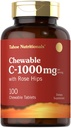 Carlyle Vitamin C Chewables | 1000mg | 100 tabletter Natural Orange smak | Vegetarisk, icke-GMO & Gluten fri tillägg | Tahoe Nutritionals