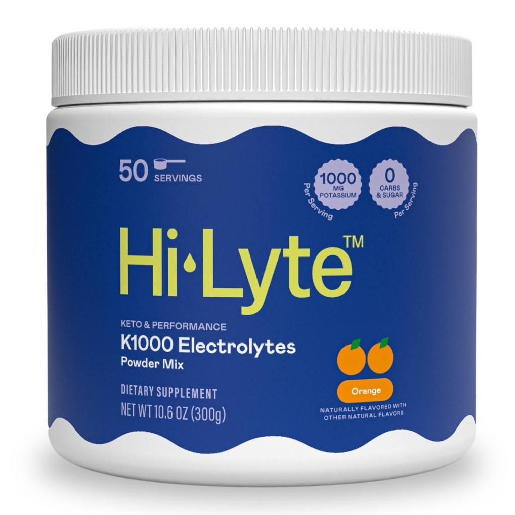 Hi- Lyte K1000 Elektrolyytit Powder Mix Orange Keto & Performance, 50 tarjoilua