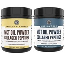 Vasen rannikko suorituskyky Keto Vanilla MCT Kollageenijauhe ja Keto makuamaton MCT Kollageenijauhe