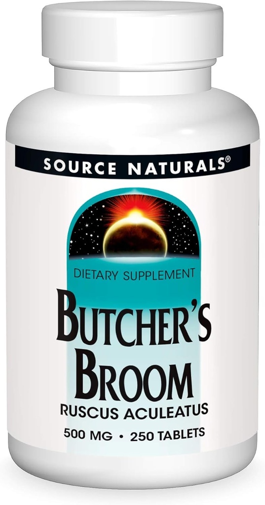 Källa Naturals Butchers Broom Dietary Supplement - Ruscus Aculeatus - 250 tabletter