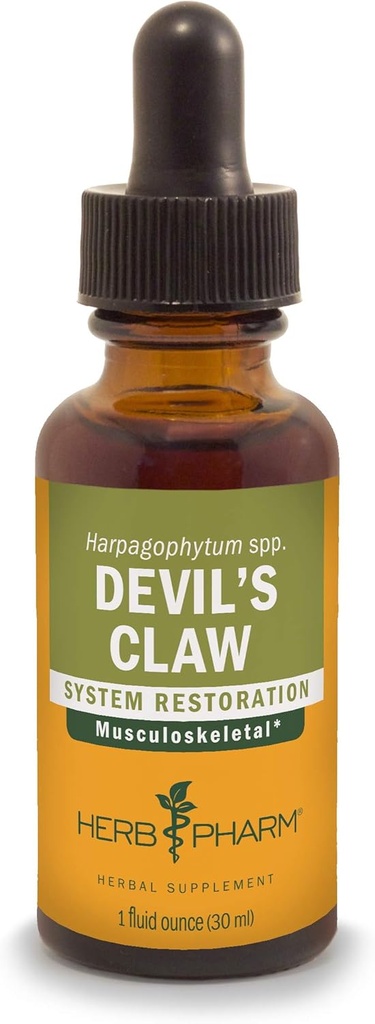 Herb Pharm Devil's Claw Liquid Extract för Musculoskeletal System Support - 1 Ounce (DDCLAW01)