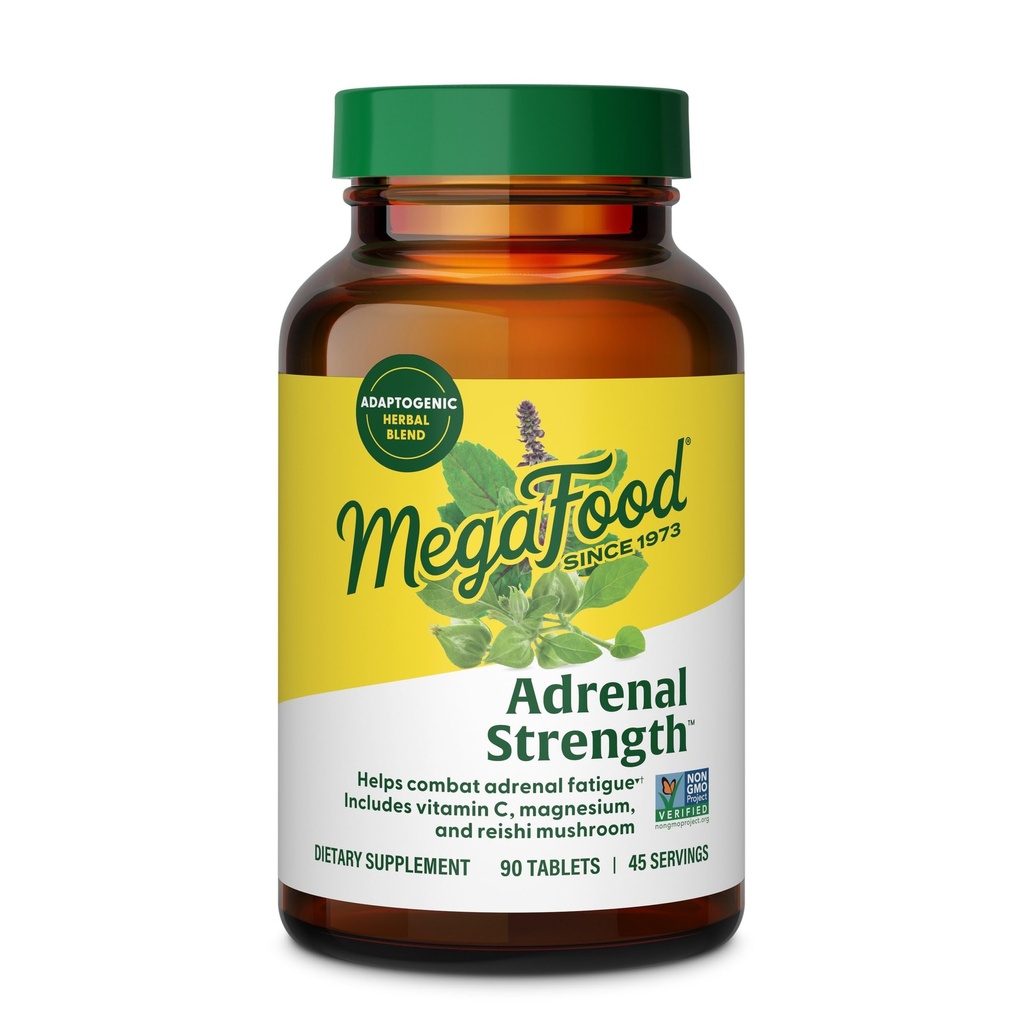 MegaRuoka lisämunuaisen vahvuus - lisäravinteet Ashwagandha, C-vitamiini, Magnesium Glycinate, Pyhä Basil, Astragalus - Vähentää Cortisol tasot - kasvissyöjä - 90 tablettia (45 Servings)